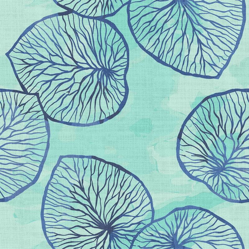 Abstract Print Polyester Linen Curtain Drapery THEODORE