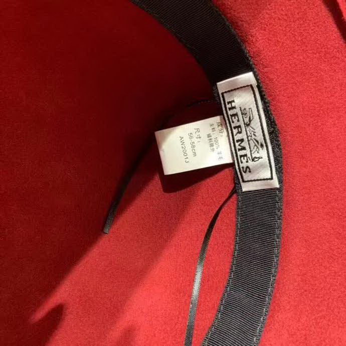 20冬季最新专柜款-爱马仕Hermes2020新款羊毛礼帽，羊毛盆帽，高档皮带刺绣logo 超级大牌范儿，机场必备神器