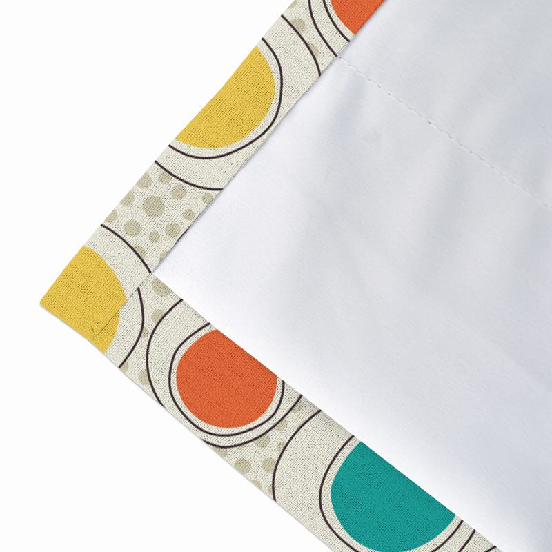 Abstract Print Polyester Linen Curtain Drapery OLIVER