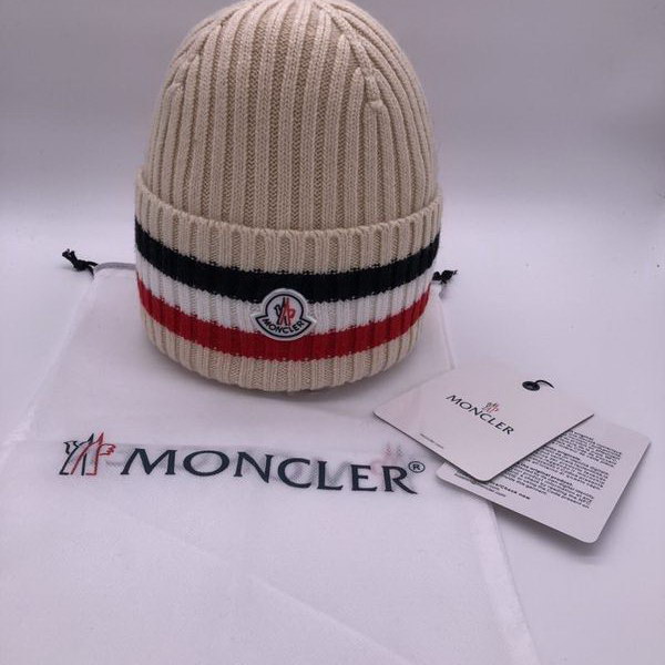 官网同步20秋季最新款-Moncler新款毛线针织帽子，专柜同步，冬季必备款