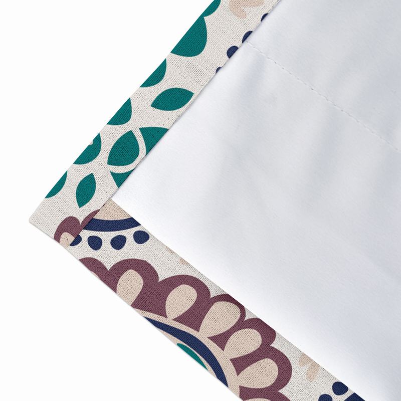 Paisleys Print Polyester Linen Curtain Drapery GEOMETRIC