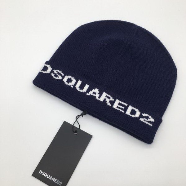 官网同步20秋季最新款-dsquared新款毛线针织帽子，专柜同步，冬季必备款