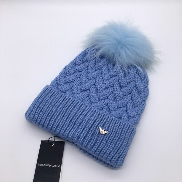 官网同步20秋季最新款-armani新款毛线针织帽子，独​家定‎制​超大毛球​，特别​火爆，采用精选​毛​线，手感超柔软，弹性极佳