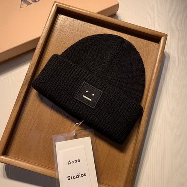 官网同步20秋季最新款-Acne新款毛线针织帽子，专柜同步，冬季必备款