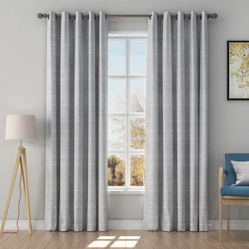 Solid Jacquard Diamond Curtain Drapery IMOGEN