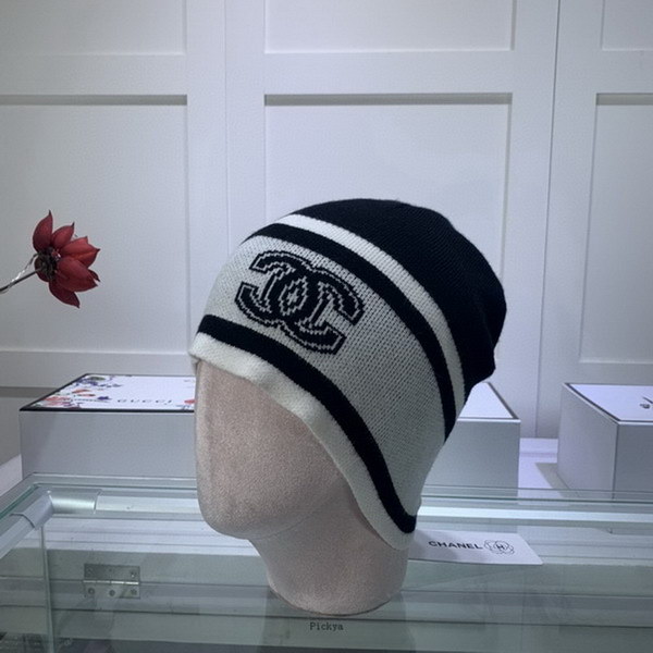 官网同步20秋季最新款-Chanel新款毛线针织帽子，专柜同步，冬季必备款