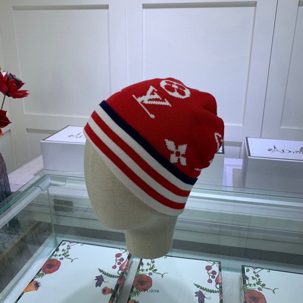 官网同步20秋季最新款-LV新款毛线针织帽子，专柜同步，冬季必备款