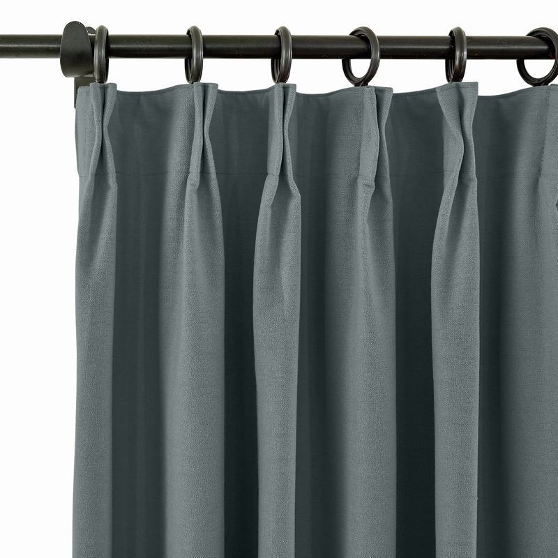CUSTOM Capri Grey Blackout Curtains with Liner