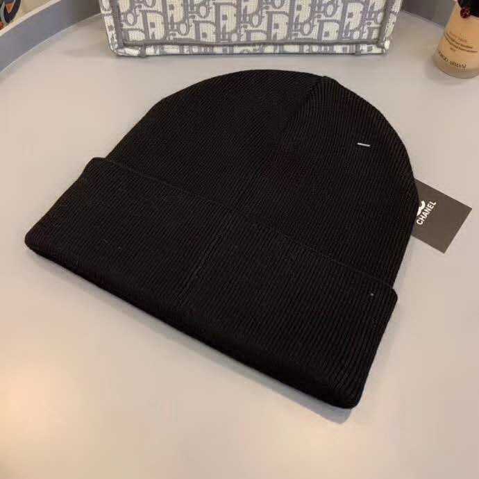 20冬季最新专柜款-Chanel针织羊毛毛线帽，定制羊毛，帅气朋克风。超酷时尚街头风！