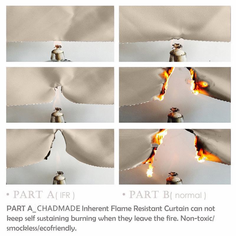 Flame Retardant Fireproof Curtain Thermal Insulated Drapery REGAL