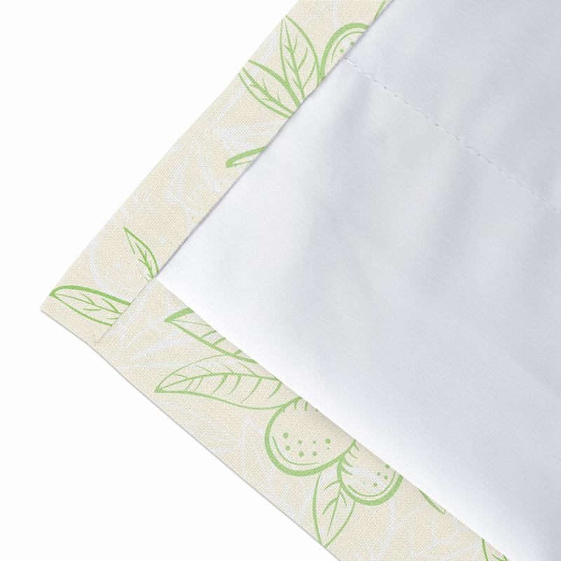 Nature Print Polyester Linen Curtain Drapery ATTICUS