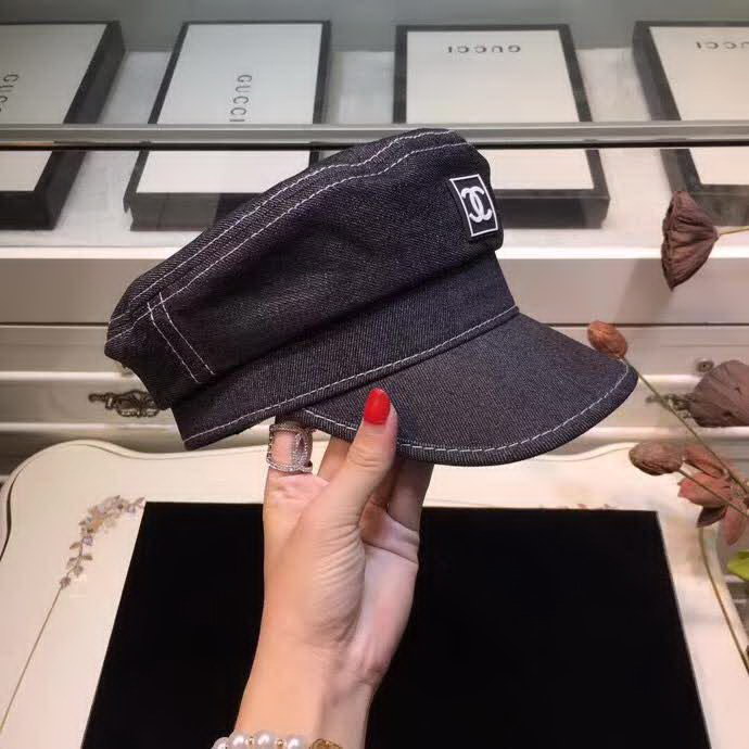 20冬季最新专柜款-Chanel小香牛仔系列海军帽 百搭单品，舒适休闲