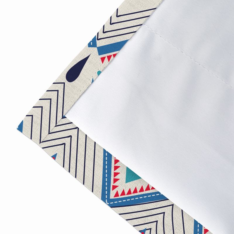 Abstract Print Polyester Linen Curtain Drapery ELIZABETH