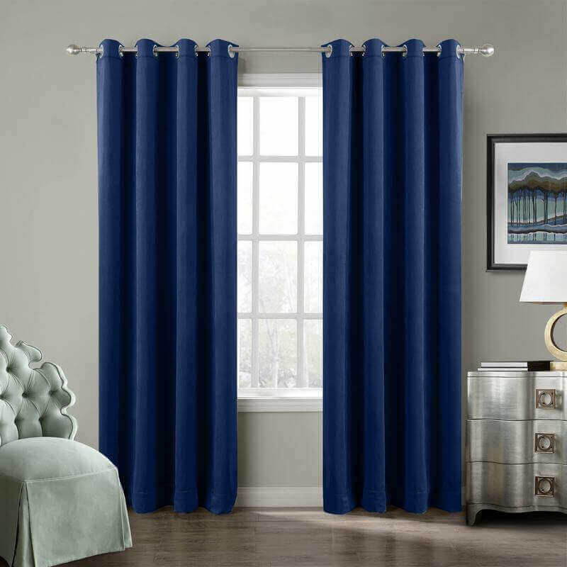 CUSTOM Birkin Sapphire Blue Velvet Curtain Drapery With Lining For Traverse Rod Pole or Track