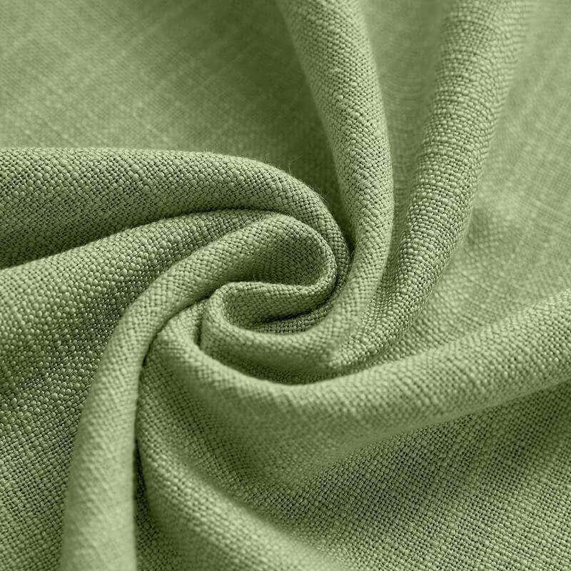 CUSTOM Liz Olive Polyester Linen Curtain Drapery with Lined