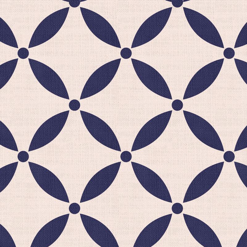 Abstract Print Polyester Linen Curtain Drapery with Privacy Blackout Thermal Lining BLANCHE