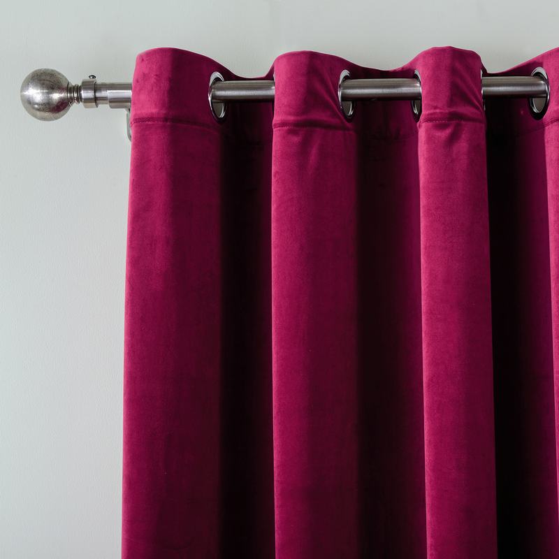 CUSTOM Birkin Burgundy Red Velvet Curtain Drapery With Lining For Traverse Rod Pole or Track