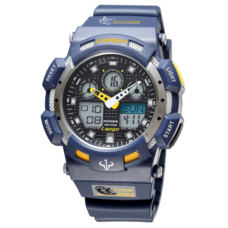 2016 New PASNEW 100m Waterproof Sport Watch Diving Swimming Men Sports Wristwatch Relogio Masculino Clock Men Sports Wrist watch