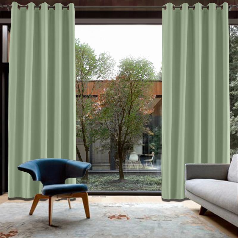 CUSTOM Capri Sky Mint Blackout Curtains with Liner
