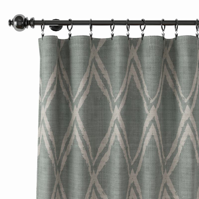 Geometic Print Polyester Linen Curtain Drapery ABSTRACT
