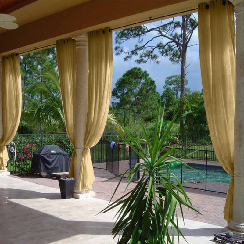 SCANDINA Indoor Outdoor Sheer Curtain Voile Drapery