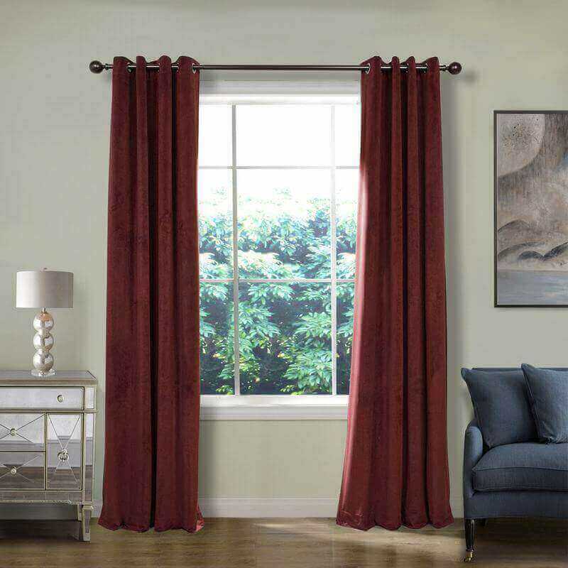 CUSTOM Birkin Burgundy Velvet Curtain Drapery With Lining For Traverse Rod Pole or Track