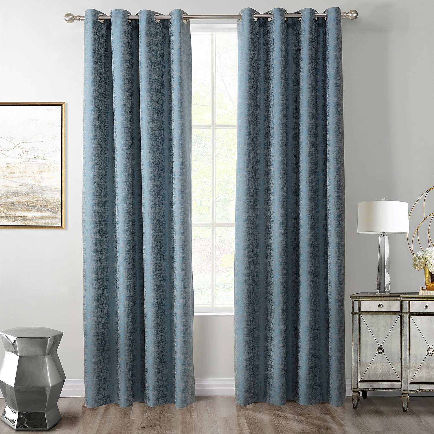 Woodgrain Jacquard Curtain Drapery SANDER