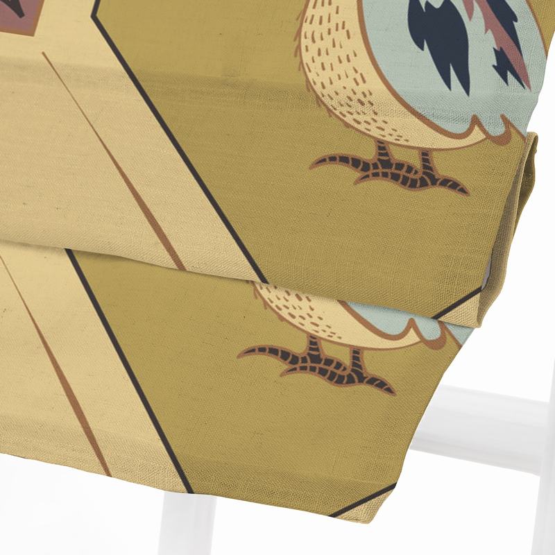 IMOGEN Animal Print Polyester Linen Room Darkening Roman Shade