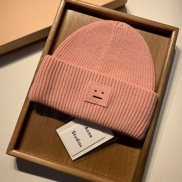 官网同步20秋季最新款-Acne新款毛线针织帽子，专柜同步，冬季必备款