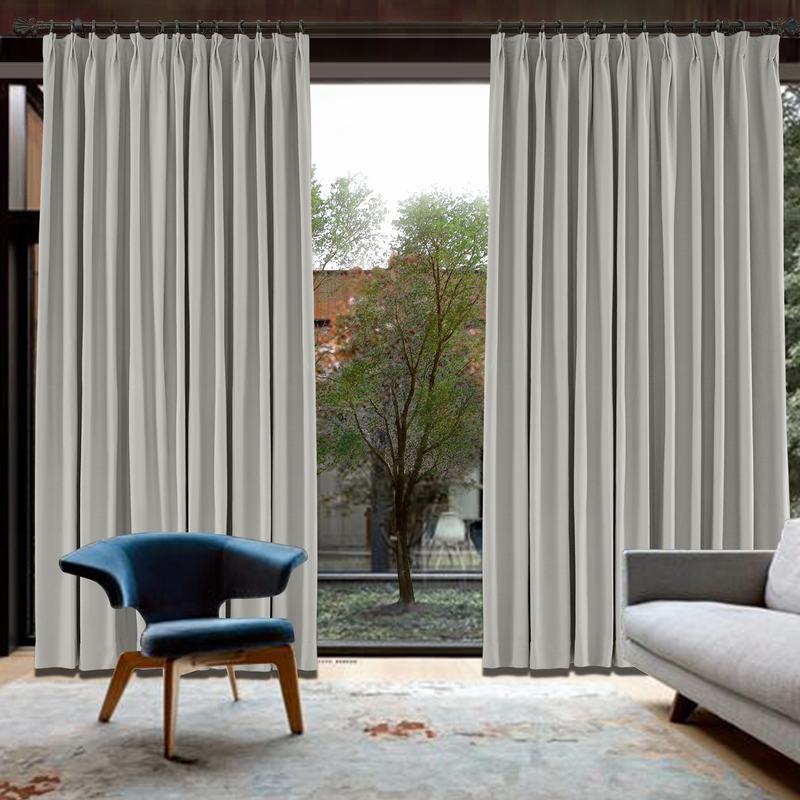 CUSTOM Capri Stone Taupe Blackout Curtains with Liner