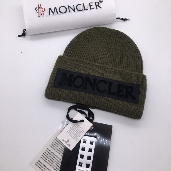 官网同步20秋季最新款-Moncler新款毛线针织帽子，专柜同步，冬季必备款