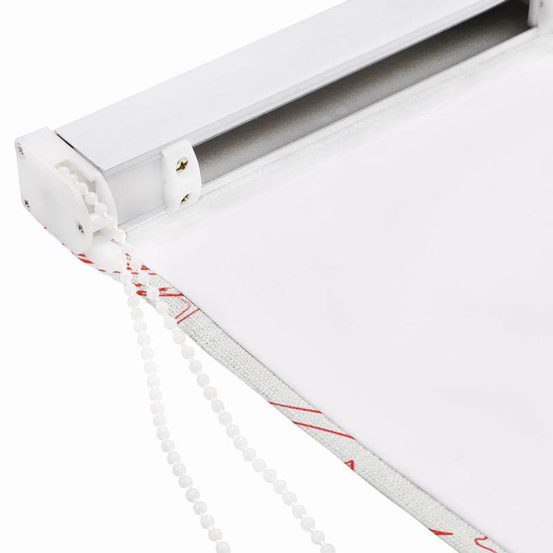 SARAH Animal Print Polyester Linen Room Darkening Roman Shade