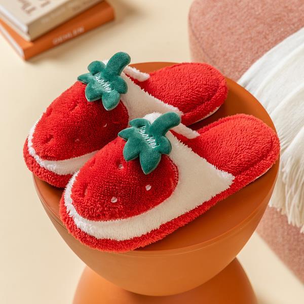 Warm Cute Plush Fruit Cotton Slippers SS0819