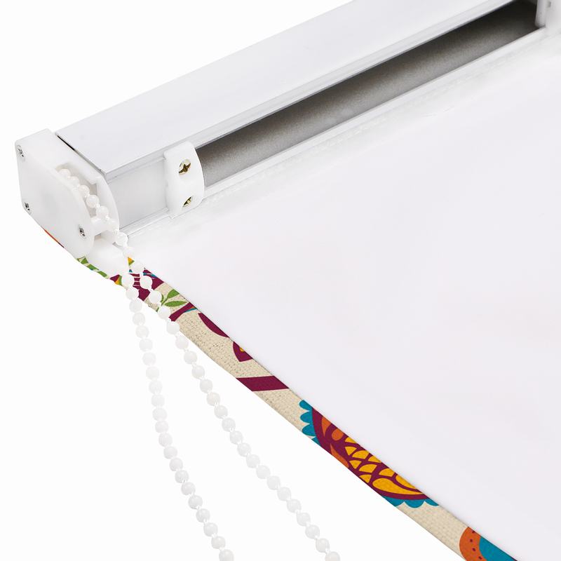 ABBY Paisley Print Polyester Linen Roman Shade