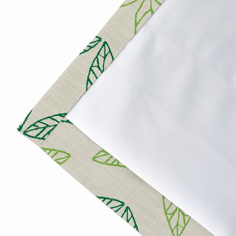 Nature Print Polyester Linen Curtain Drapery TUSCANY