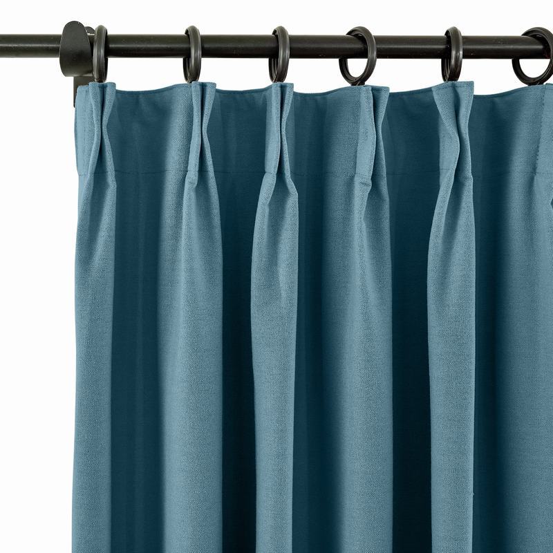 CUSTOM Capri Dark Blue Blackout Curtains with Liner