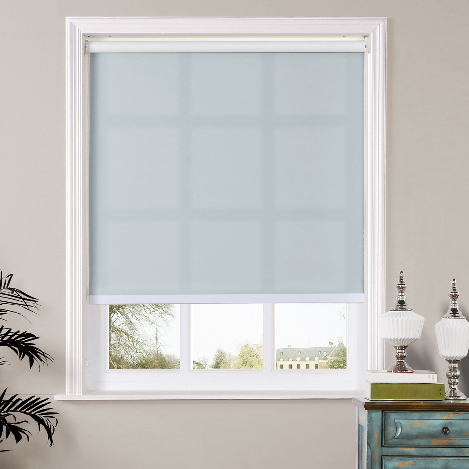 WALLIS Window Roller Shade with Loop Control Roller Shades 100% Blackout For Bath Living Kitchen Dining Room and Office