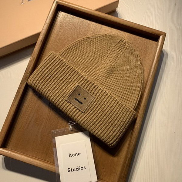 官网同步20秋季最新款-Acne新款毛线针织帽子，专柜同步，冬季必备款