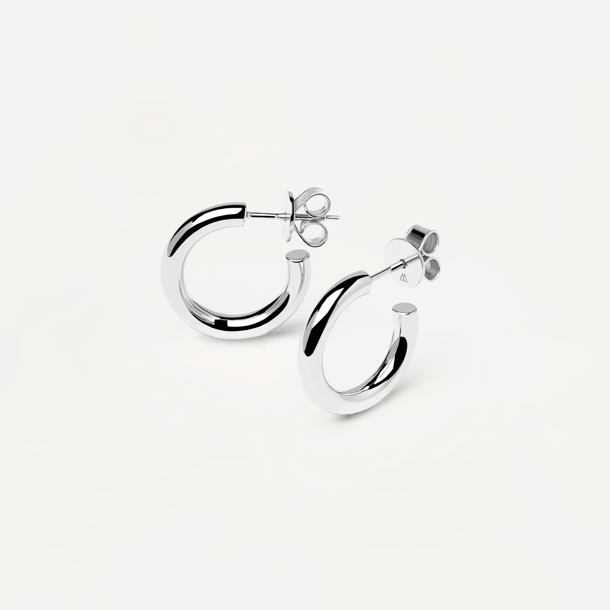 Medium Cloud Silver Earrings