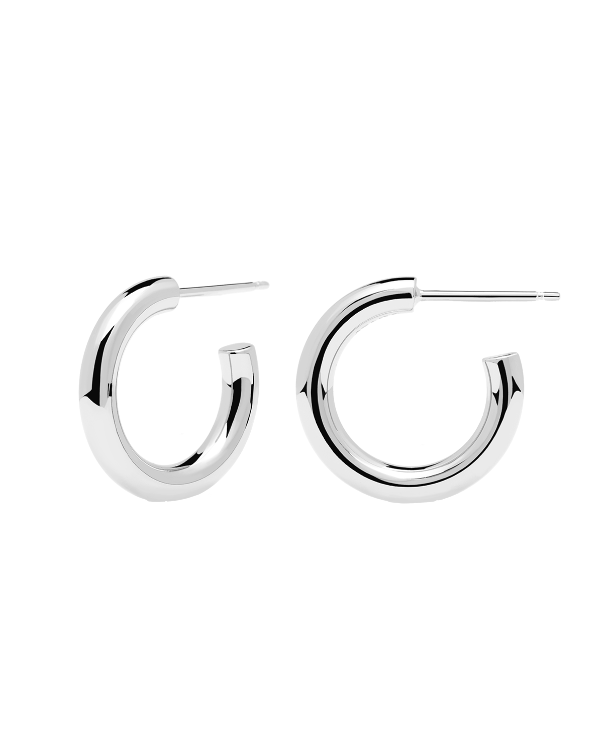 Medium Cloud Silver Earrings