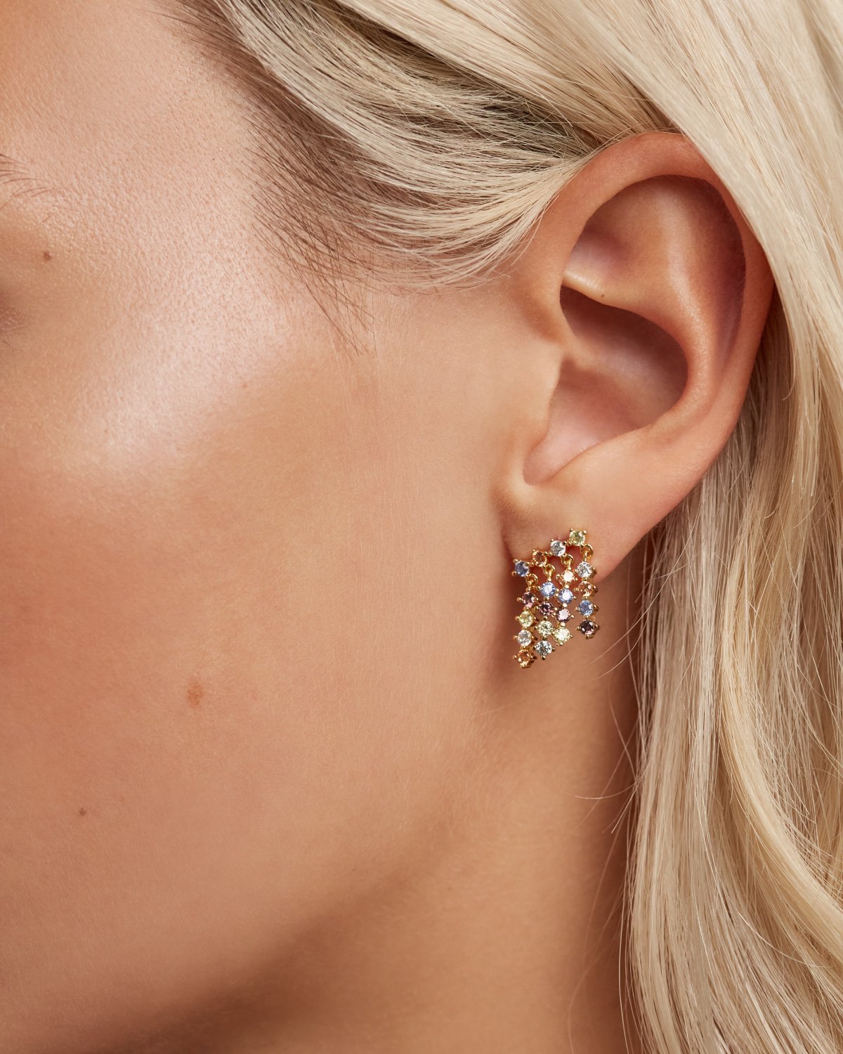 GRID Willow Gold Earrings