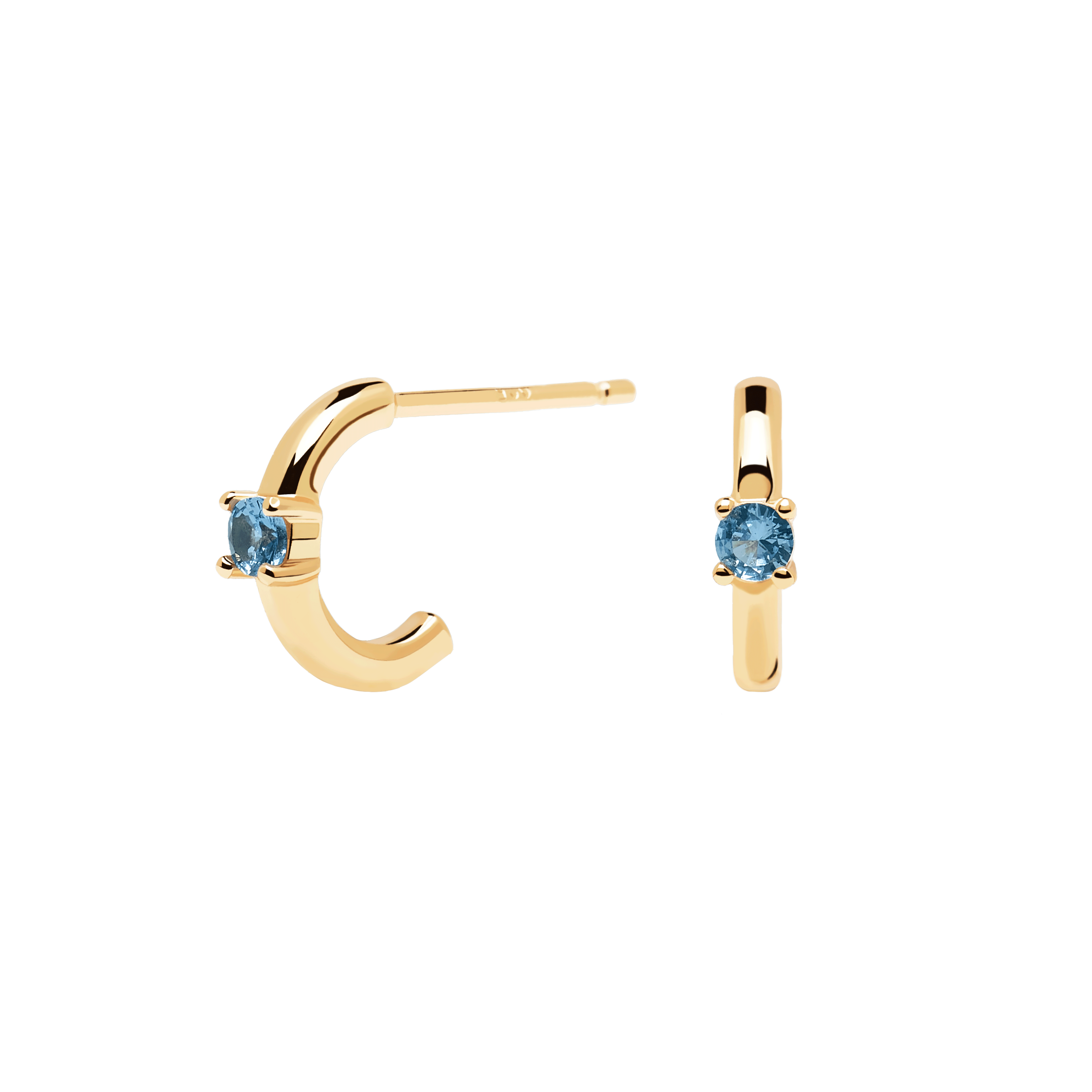 Celeste Solitary Earrings Gold