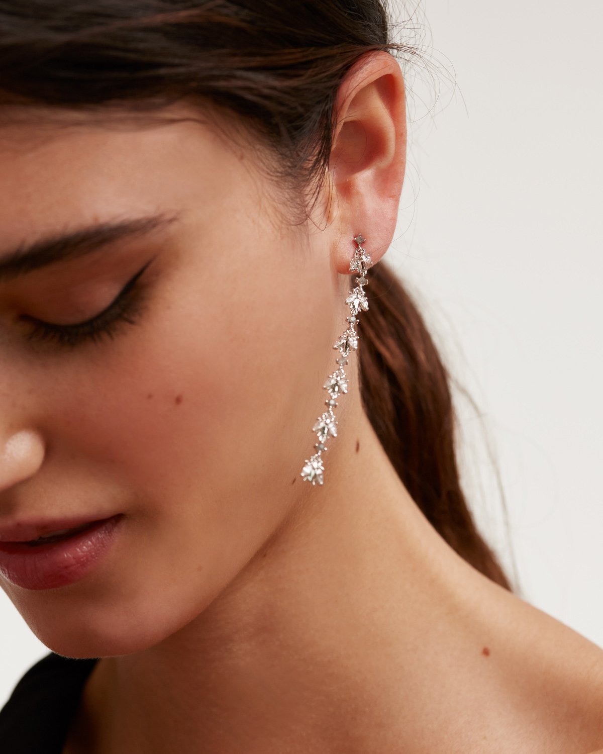 GRID NEST SILVER EARRINGS