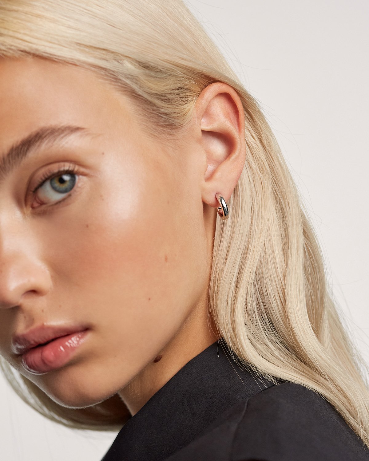 Mini Cloud Silver Earrings