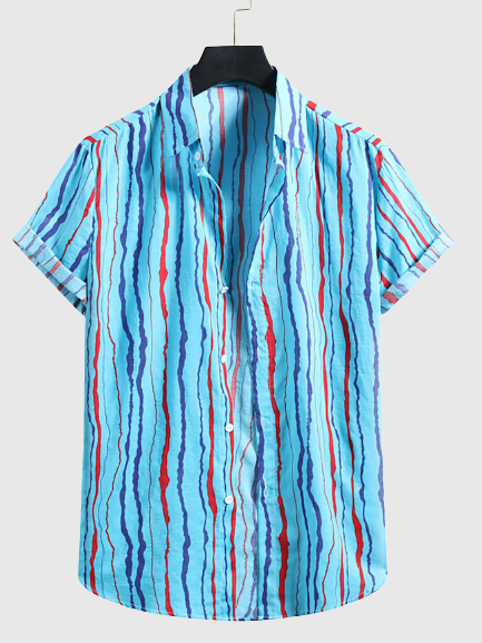 Mens Hawaiian Print Shirt