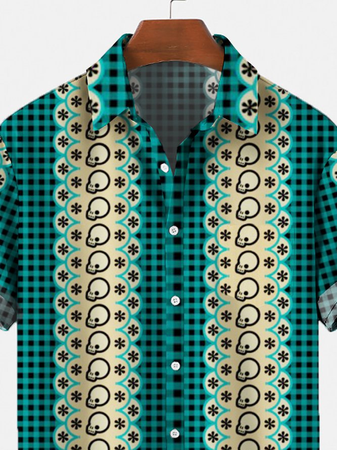 Men's 50's New Style  Short Sleeve Casual Loose Shirt