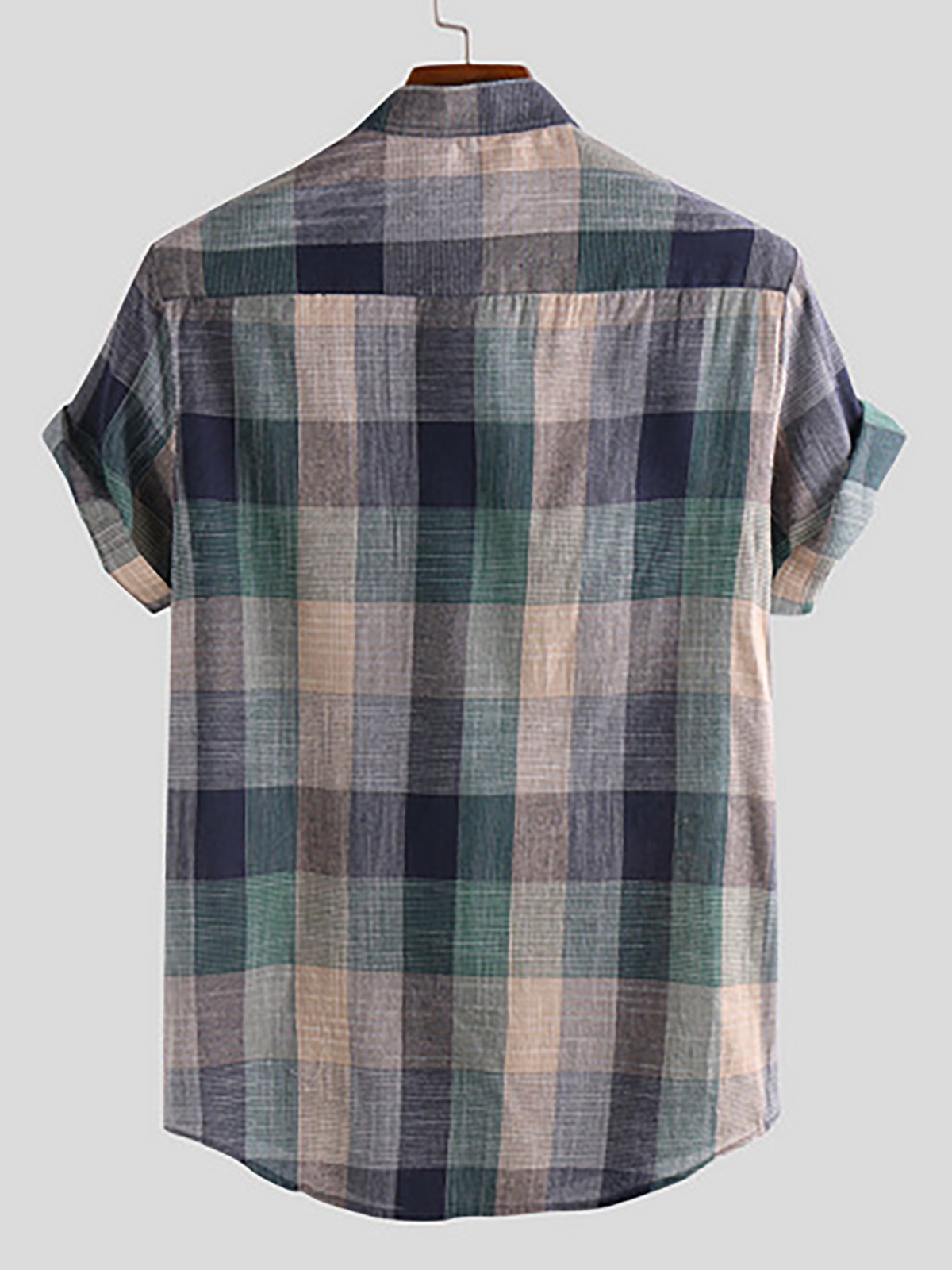 Men's Retro Chinese Stand Collar Casual Loose Cotton Linen Shirt