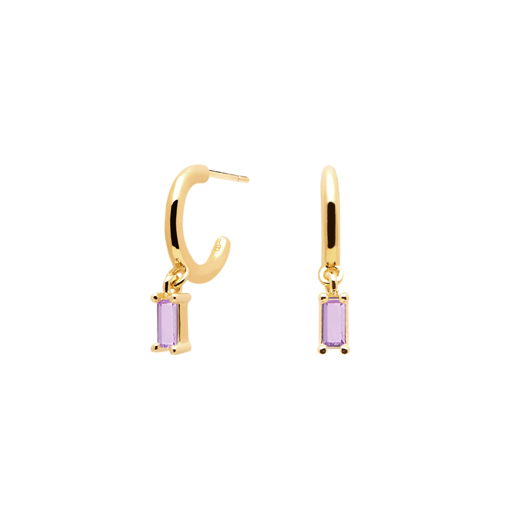 Purple Alia Gold earrings