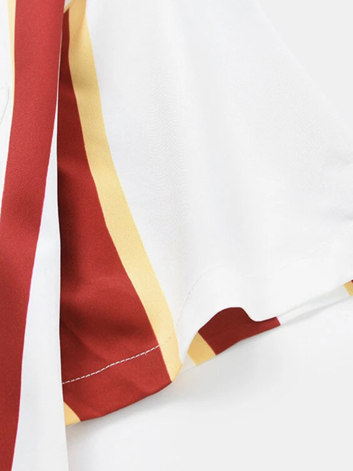 Mens Creative Wave Stripe Lapel Shirt