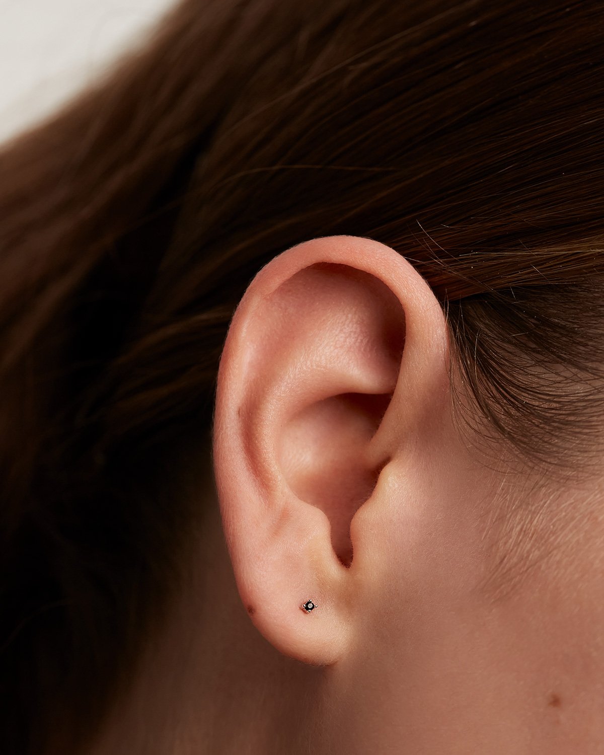 Black Essentia Silver Earrings